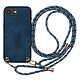 Avizar Coque pour iPhone 17e Effet Cuir Vintage avec Cordon Réglable Bleu nuit - Protection antichoc efficace grâce à une structure renforcée qui absorbe les impacts tout en protégeant durablement contre les rayures et l'usure
