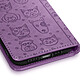 Avizar Étui Portefeuille pour iPhone 17e Motifs Chat et Chien avec Fonction Support Violet pas cher
