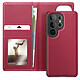 Mayaxess Étui Portefeuille 2 en 1 pour Galaxy S26 Ultra avec Coque Détachable Rouge Conception 2-en-1 avec coque détachable magnétique pour une utilisation flexible et rapide