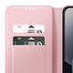 Avizar Étui Folio pour Redmi Note 15 Pro Plus 5G avec Porte-cartes et Fonction Support Rose champagne pas cher