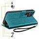 Acheter Mayaxess Étui Portefeuille pour Galaxy S26 Ultra avec Dragonne et Fonction Stand Turquoise