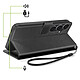 Acheter Mayaxess Étui Portefeuille pour Galaxy S25 FE avec Dragonne et Fonction Stand Noir