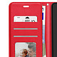 Mayaxess Étui Portefeuille pour Redmi Note 15 Pro 5G avec Dragonne et Fonction Stand Rouge pas cher