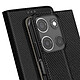 Acheter Mayaxess Étui pour Moto G17 Effet Strié avec Porte-carte et Fonction Stand Noir
