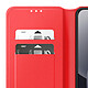 Avizar Étui Folio pour Redmi Note 15 Pro Plus 5G avec Porte-cartes et Fonction Support Rouge pas cher