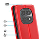 Avis Avizar Étui Folio pour Redmi Note 15 5G / 4G avec Porte-cartes et Fonction Support Rouge