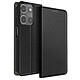 Mayaxess Étui pour Moto G17 Effet Strié avec Porte-carte et Fonction Stand Noir Cet étui portefeuille pour Moto G17 / Moto G17 Power affiche une surface à effet strié au toucher ferme et à la teinte noire sobre au fini satiné
