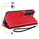 Acheter Mayaxess Étui Portefeuille pour Galaxy S25 FE avec Dragonne et Fonction Stand Rouge