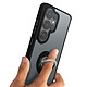 Avizar Coque pour Galaxy S26 Ultra avec Anneau Magnétique Rotatif et Finition Givrée Noir transparent pas cher