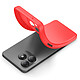 Avizar Coque pour Honor X5c Plus en Silicone Souple avec Renfort Bloc Caméra Rouge pas cher