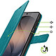 Avis Mayaxess Étui Portefeuille pour Galaxy S26 Ultra avec Dragonne et Fonction Stand Turquoise