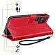 Acheter Mayaxess Étui Portefeuille pour Galaxy S26 Ultra avec Dragonne et Fonction Stand Rouge