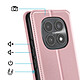 Avis Avizar Étui Folio pour Redmi Note 15 5G / 4G avec Porte-cartes et Fonction Support Rose champagne