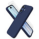Evetane Coque iPhone 17 Silicone liquide Bleue + 2 Vitres en Verre trempé Protection écran Antichocs Coque iPhone 17 Silicone liquide Bleue + 2 Vitres en Verre trempé Protection écran Antichocs