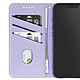 Avis Avizar Étui à Clapet pour iPhone 17e Effet Carbone avec Porte-Cartes et Support Lavande