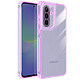 Avizar Coque pour Galaxy A37 Renforcée Conception Bi-Matière Texturé Antidérapants Violet Structure bi-matière en silicone souple et polycarbonate rigide pour une protection durable contre chocs et rayures