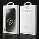 Guess Coque pour iPhone 17e avec Grand Logo 4G Effet Grainé en Similicuir Saffiano Noir pas cher
