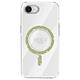 Guess Coque MagSafe pour iPhone 17e Série IML Glitter Circle Antichoc Transparent Cette coque iPhone 17e protège efficacement contre les chocs du quotidien grâce à ses coins renforcés et sa structure résistante