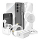 Mayaxess Pack Elite pour Galaxy S24 Coque, Verre, Chargeur, Batterie Externe, Magsafe, Écouteurs Bluetooth (7 pièces) Transparent - Ce coffret d'accessoires se compose des éléments essentiels à la protection, à la recharge et à l'utilisation optimale de votre Galaxy S24