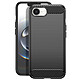 Avizar Coque pour iPhone 17e en Silicone Effet Carbone Texture Brossée Cette coque noire pour iPhone 17e combine un design effet carbone avec une texture brossée élégante