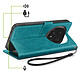 Acheter Mayaxess Étui Portefeuille pour Honor Magic 8 Pro avec Dragonne et Fonction Stand Bleu