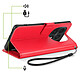 Acheter Mayaxess Étui Portefeuille pour Redmi Note 15 5G / 4G avec Dragonne et Fonction Stand Rouge