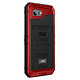 Avizar Coque pour iPhone 17e Protection Intégrale Robuste Étanche IP68 avec Dragonne Noir / Rouge - Structure renforcée multicouche combinant métal et silicone pour absorber les chocs et protéger le smartphone contre les chutes intensives