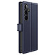 Mayaxess Étui 2 en 1 pour Galaxy S25 FE avec Coque Détachable et Support Vidéo Bleu nuit - Étui portefeuille 2 en 1 avec coque détachable pour une utilisation flexible