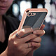 Acheter akashi Coque iPhone SE 2020/8/7 Flexible Contour Chromé Dos Transparent Akashi Rose