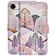 Avizar Étui Portefeuille pour iPhone 17e Motif Paysage avec Support et Dragonne Étui folio portefeuille avec rangements pour cartes et billets