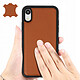 Acheter akashi Coque iPhone XR Protection Rigide Cuir Véritable Akashi - Camel