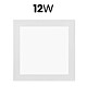 Avizar Panneau LED Carré 12W 16.7x16.7cm Encastrable sur Plafond Design Extra Plat pas cher