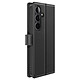 Mayaxess Étui 2 en 1 pour Galaxy S25 FE avec Coque Détachable et Support Vidéo Noir - Étui portefeuille 2 en 1 avec coque détachable pour une utilisation flexible