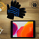 akashi Gants pour Écran Tactile Unisexe Fluidité tactile conservée Akashi Noir et bleu pas cher