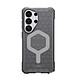 UAG Coque pour Galaxy S26 Ultra MagSafe Motif Hexagonal Série Essential Armor Gris Cette coque grise pour Galaxy S26 Ultra associe un noyau souple et un renfort rigide pour mieux absorber les chocs du quotidien