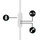 Écouteurs Stéréo Intra-auriculaire Filaire Télécommande Jack 3.5mm Blanc Akashi pas cher