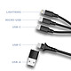 Acheter Akashi Câble de Charge 5-en-1 USB et USB-C vers USB-C Micro USB Lightning Noir
