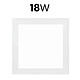 Avizar Panneau LED Carré 18W 20x20cm Encastrable sur Plafond Design Moderne pas cher