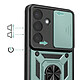 Acheter Avizar Coque pour Galaxy S26 Plus avec Bague Support et Cache Caméra Coulissant Vert