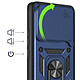Acheter Mayaxess Coque Anneau pour Redmi Note 15 4G avec Cache Caméra Coulissant Bleu nuit