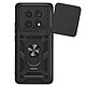 Mayaxess Coque Anneau pour Redmi Note 15 5G avec Cache Caméra Coulissant Noir - Coque antichoc conçue pour protéger efficacement le smartphone contre les chocs