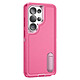 Avizar Coque pour Galaxy S26 Ultra Trimatière Renforcée avec Béquille Intégrée Rose - Protection trimatière avancée combinant silicone souple, EVA amortissant et coque rigide en polycarbonate pour une protection optimale contre les chutes et les impacts
