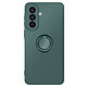 Avizar Coque pour Galaxy A57 Soft-Touch avec Bague de Support Magnétique Vert - Coque en silicone soft-touch souple et résistant qui absorbe efficacement les chocs, réduisant les impacts en cas de chute tout en protégeant contre les rayures