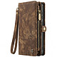 CaseMe Protection 2-en-1 pour Galaxy S26 avec Coque Détachable et Porte-Monnaie Marron - Cet étui portefeuille 2-en-1 protège le Galaxy S26 et permet un usage léger grâce à sa coque détachable aimantée