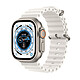Apple Watch Ultra (GPS + Cellular) 49 mm, titane argent, bracelet Sport blanc · Reconditionné Apple Watch Ultra (GPS + Cellular) 49 mm, titane argent, bracelet Sport blanc