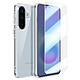 Mayaxess Coque pour Galaxy A57 avec Protection d'Écran en Verre Trempé Transparent Pack de protection comprenant une coque silicone transparente et un verre trempé pour protéger efficacement le smartphone