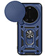 Mayaxess Coque pour Xiaomi 17 Ultra avec Cache Caméra Coulissante et Bague Magnétique Bleu nuit - Conception hybride, assurant une absorption optimale des chocs du quotidien