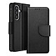Avizar Étui Portefeuille pour Galaxy A57 Série Fancy avec Fonction Support Noir Cet étui protège intégralement le Galaxy A57 grâce à son rabat qui recouvre l'écran, le dos et le module caméra, les préservant ainsi des chocs et des rayures