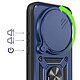 Acheter Mayaxess Coque pour Xiaomi 17 Ultra avec Cache Caméra Coulissante et Bague Magnétique Bleu nuit