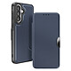 Avizar Étui Folio pour Galaxy A57 Finition Carbone avec Porte-cartes Bleu nuit - Coque intérieure renforcée avec structure amortissante en nid d'abeille pour une protection antichoc optimale